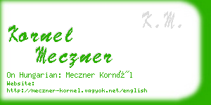 kornel meczner business card